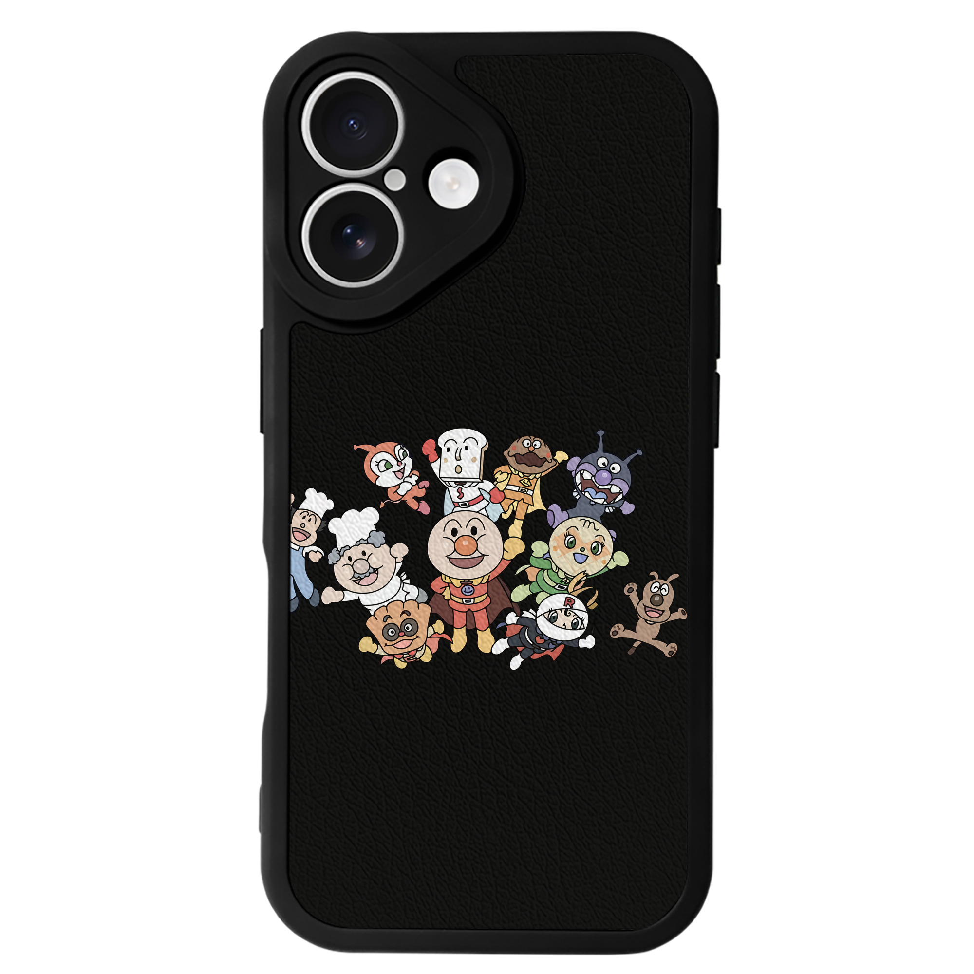 （画像用） アンパンマン Anpanman 【iPhone 16シリーズ対応】シリコンスマホケース（レザー調） 材質：シリコン